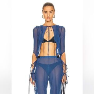 Christopher Esber Tie front sheer top